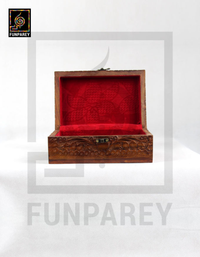 Hand Carved Wooden Jewelry Box 6/9