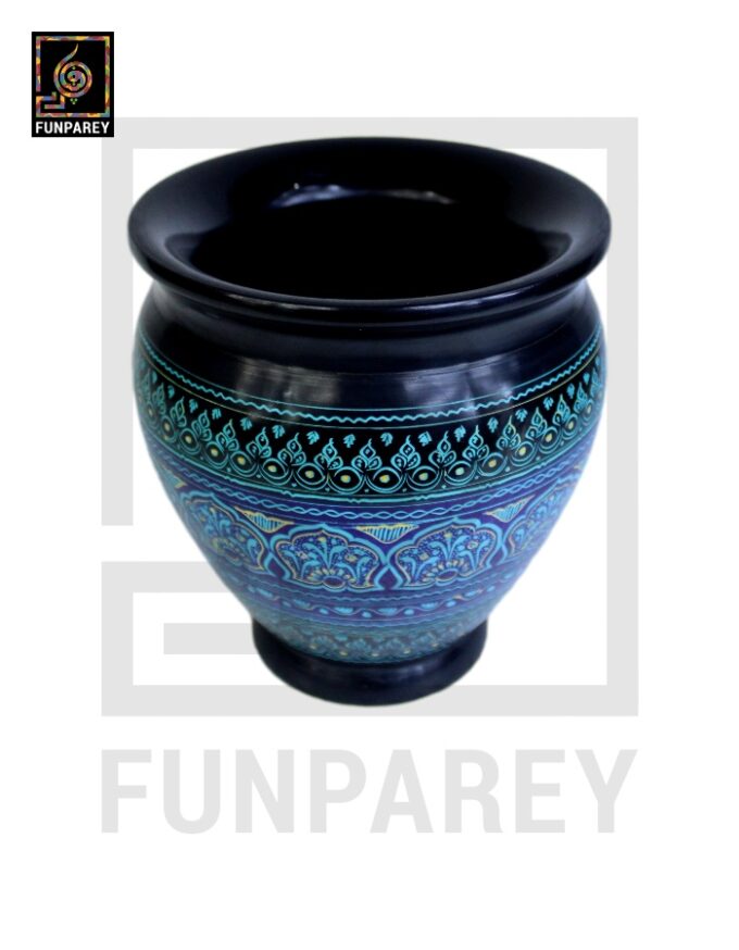 Wooden Vase Planter Essex with Naqshi Art - Image 7