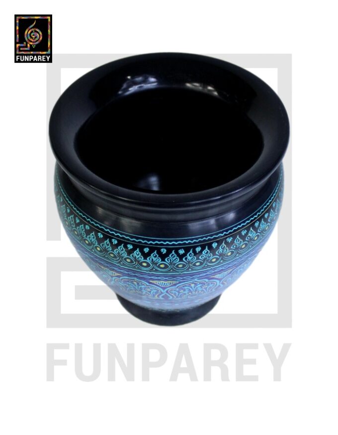 Wooden Vase Planter Essex with Naqshi Art - Image 13