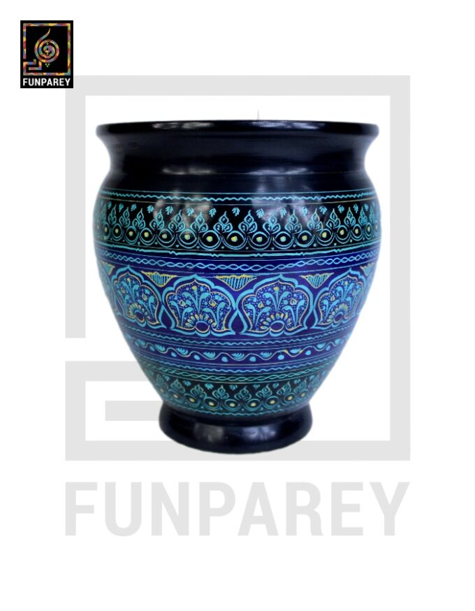 Wooden Vase Planter Essex with Naqshi Art - Image 12