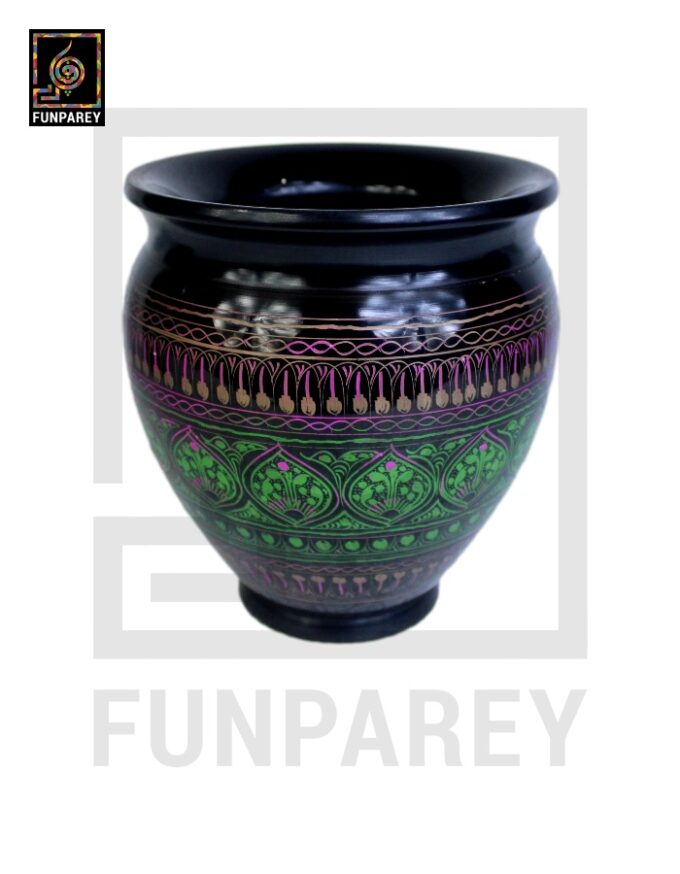 Wooden Vase Planter Essex with Naqshi Art - Image 8