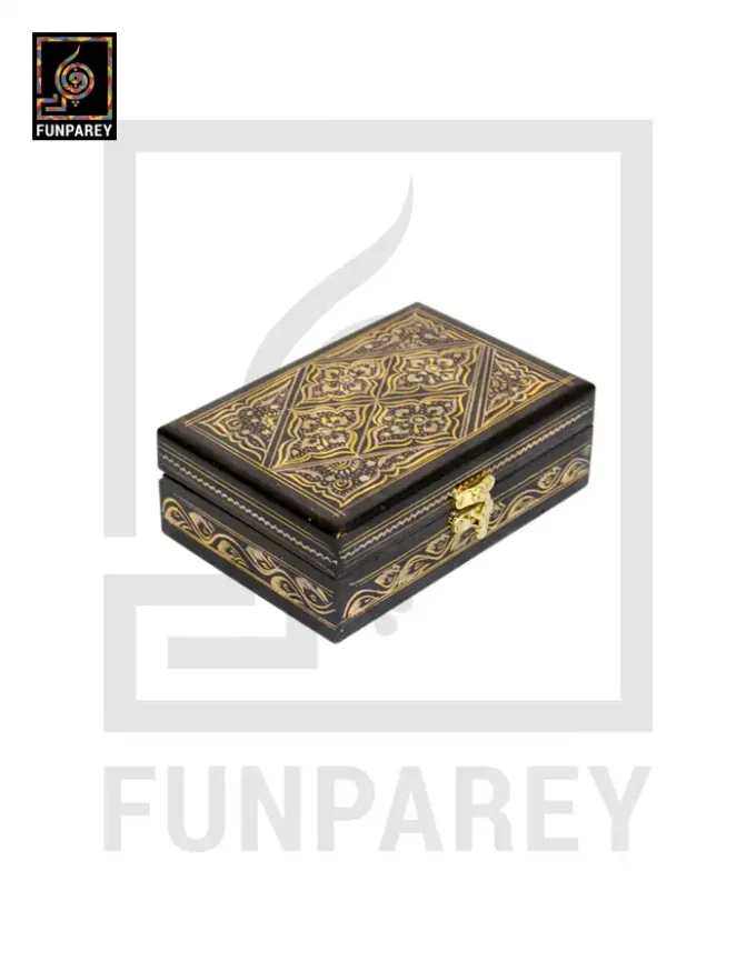 Jewelry Box With Nakshi Art - Golden 4/6 - Image 3