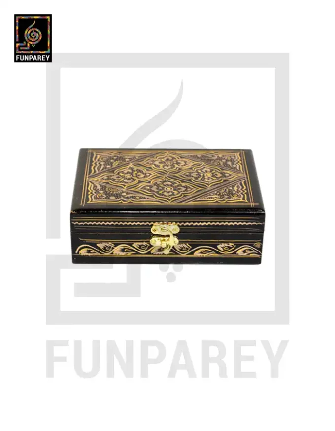Jewelry Box With Nakshi Art - Golden 4/6 - Image 2