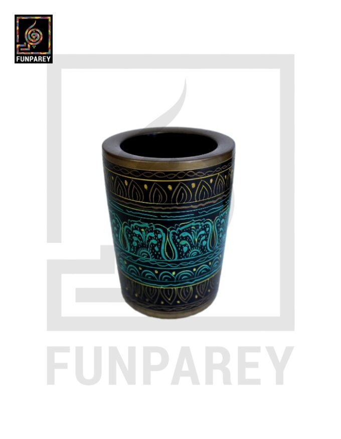 Accessory Jar Cylindrical with Lacquer Art - Image 8