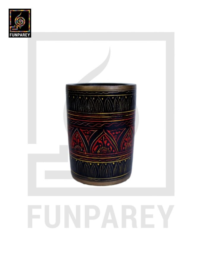 Accessory Jar Cylindrical with Lacquer Art - Image 9