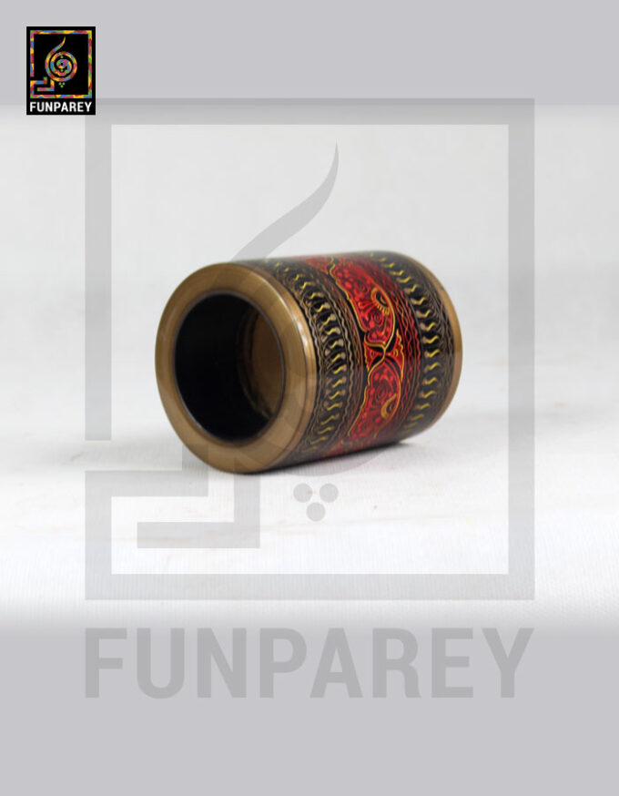 Accessory Jar Cylindrical with Lacquer Art - Image 7