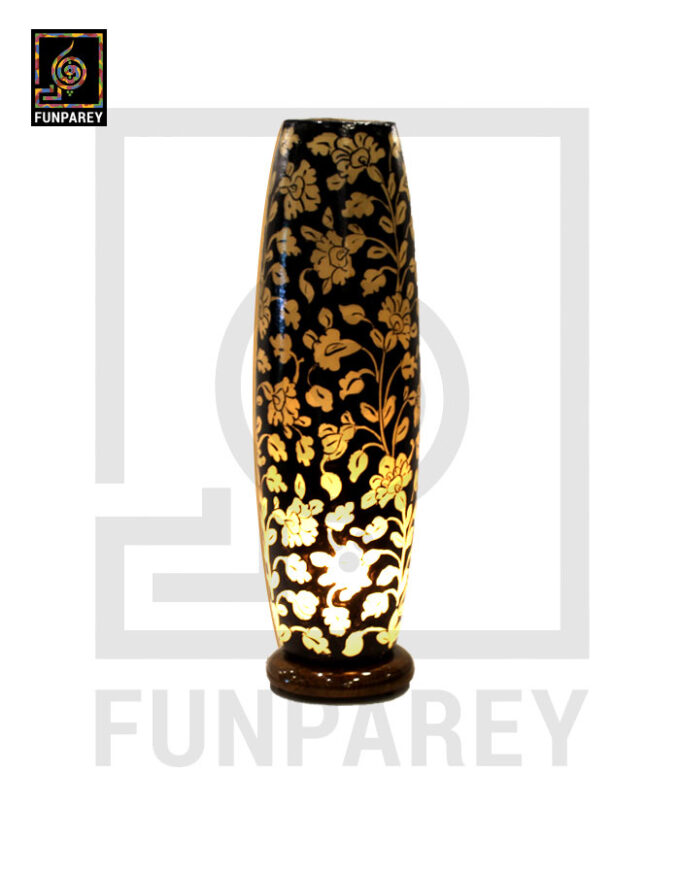 Camel Skin Table Lamp Tall 20" Sage - Image 2