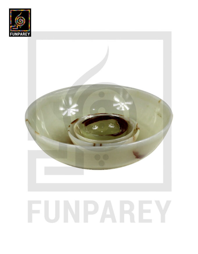 White Onyx Stone Bowl Set 7 Pieces