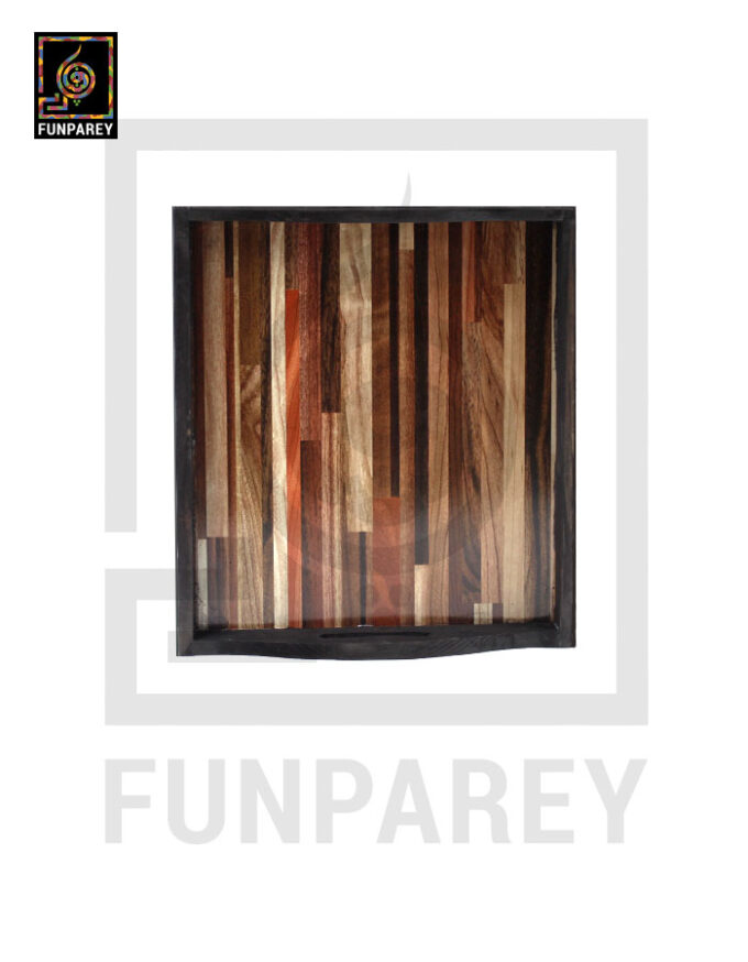 Handmade Wooden Standard Tray 12" Set (3 Pieces) - Image 10