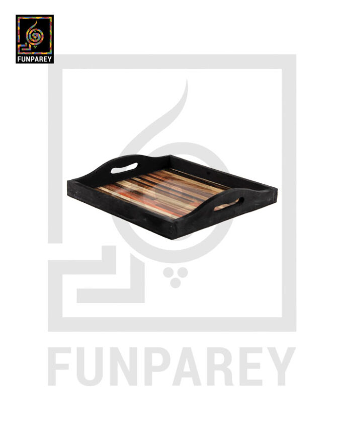 Handmade Wooden Standard Tray 12" Set (3 Pieces) - Image 6