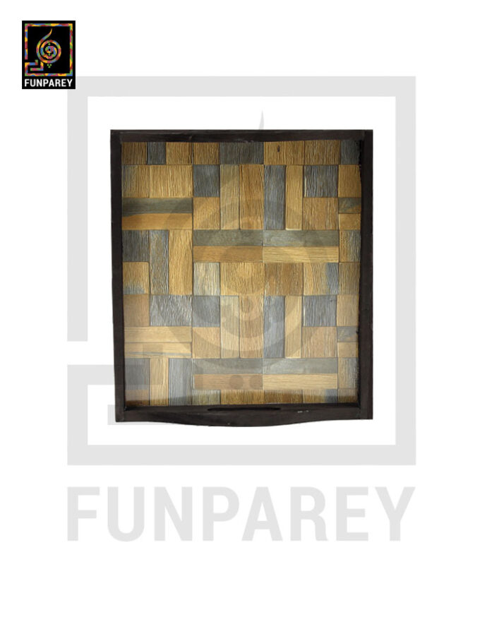 Handmade Wooden Standard Tray 12" Set (3 Pieces) - Image 5