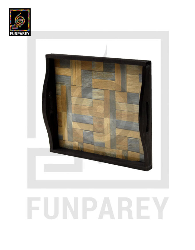 Handmade Wooden Standard Tray 12" Set (3 Pieces) - Image 3