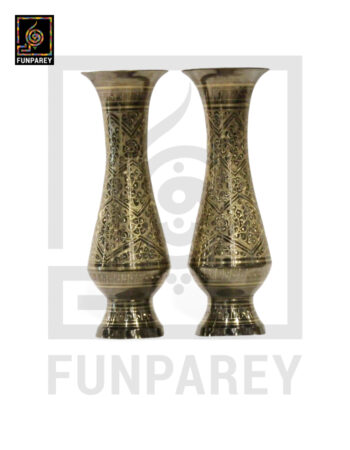 Handmade Brass Vase 10" Pair