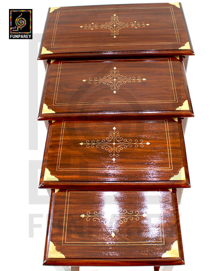 Nesting Tables With Standard Brass Work - Image 4