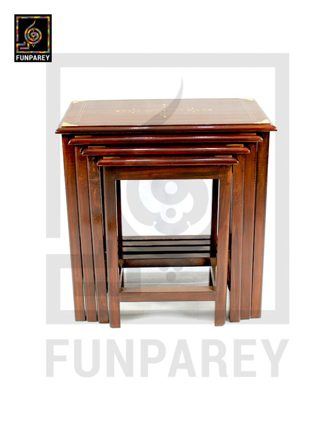 Nesting Tables With Standard Brass Work - Image 2