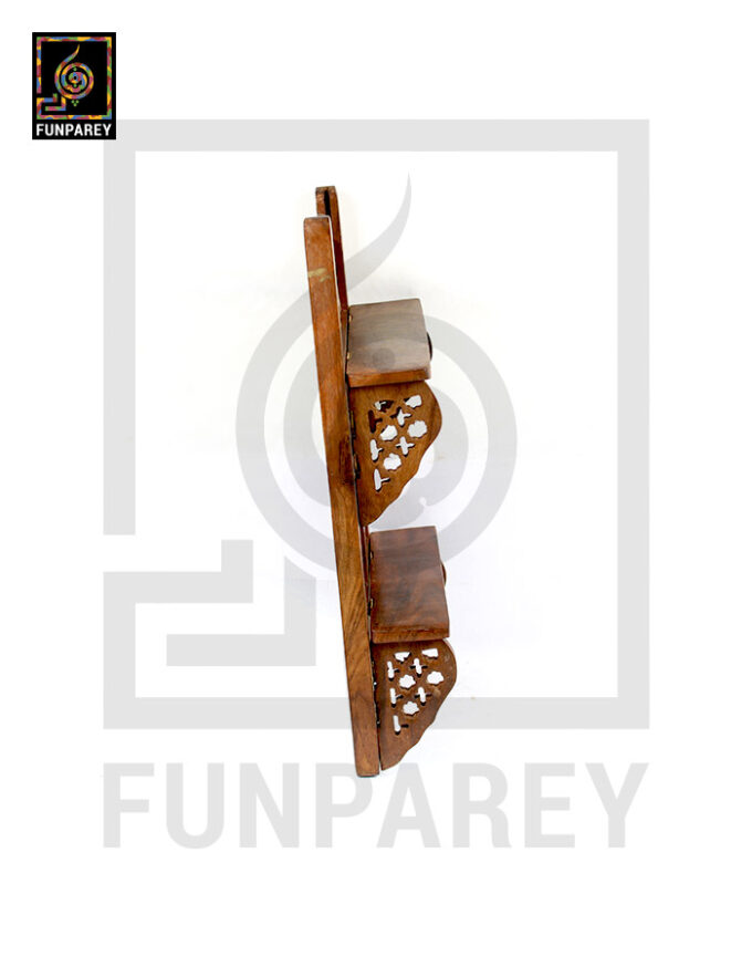 Handcarved Wooden Legacy Wall Shelf Large - Image 5