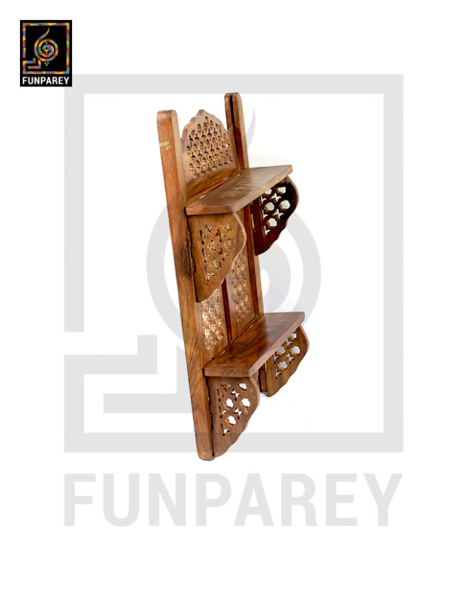 Handcarved Wooden Legacy Wall Shelf Large - Image 2