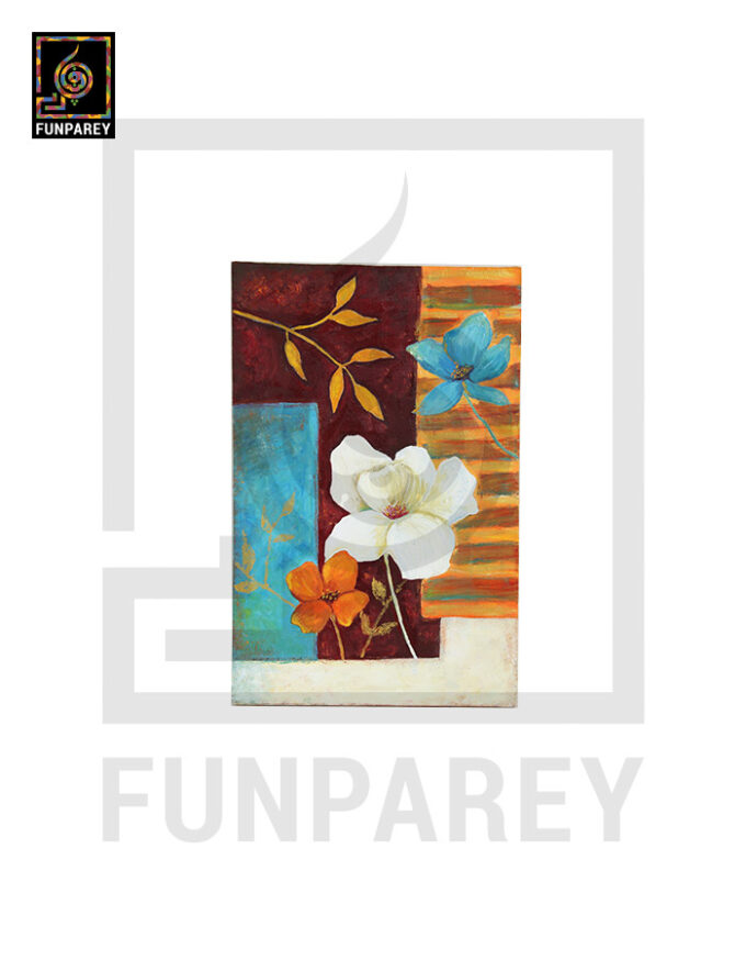 Flower Painting "FLORAL GLOW" 12x18" (Pair) - Image 3