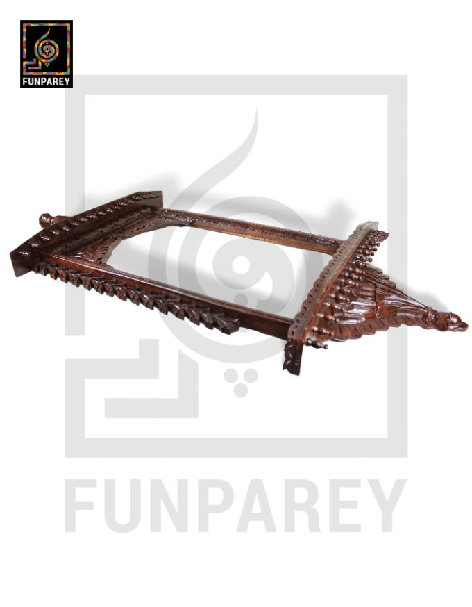 Hand Carved Classic Extra Large 50" Wooden Jharoka - Image 3