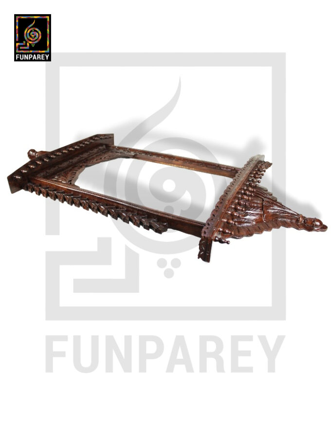 Hand Carved Classic Extra Large 50" Wooden Jharoka - Image 4
