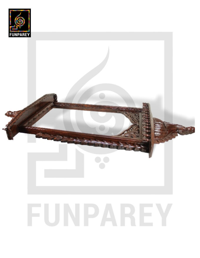 Hand Carved Classic Extra Large 50" Wooden Jharoka - Image 5