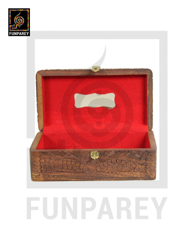 Hand Carved Wooden Tissue Box Super Premium - Image 2