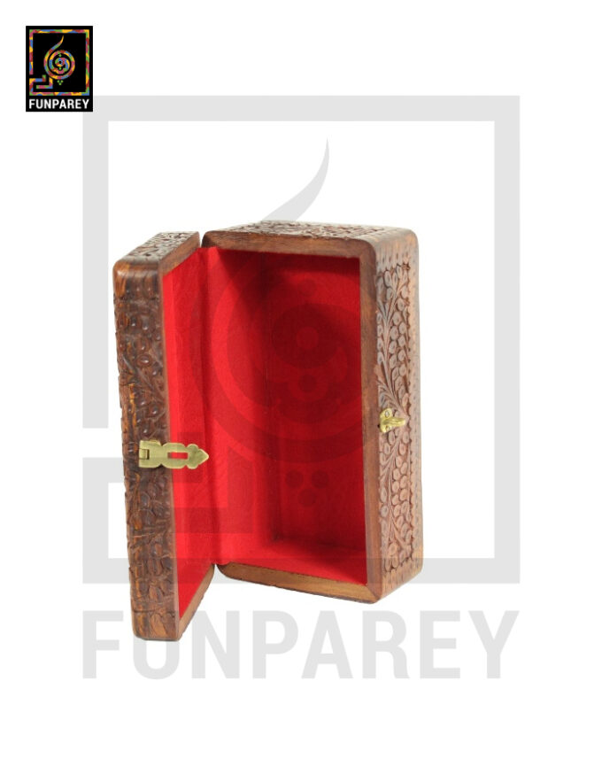 Hand Carved Wooden Tissue Box Super Premium - Image 4