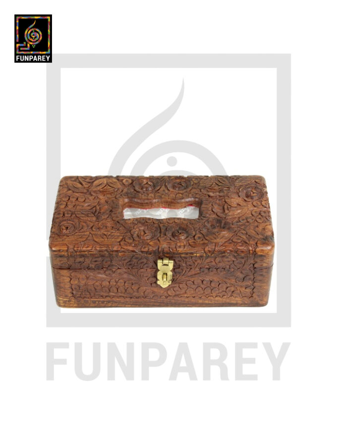 Hand Carved Wooden Tissue Box Super Premium - Image 6