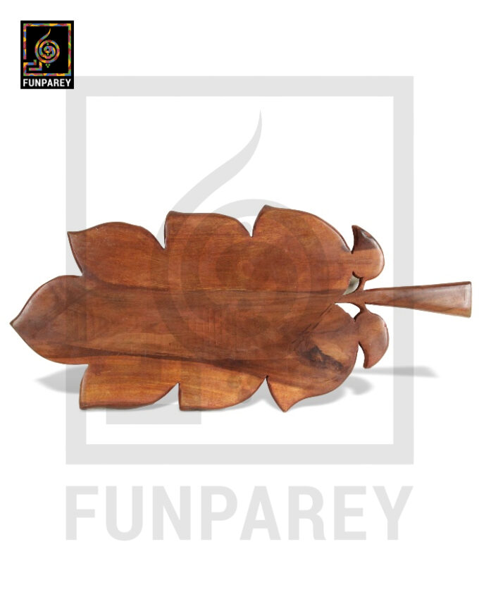Handmade Wooden Heavy Leaf Tray 28" - Image 4