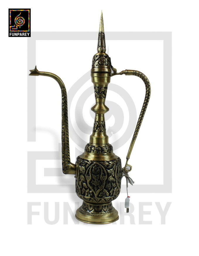 Handmade Vintage Copper Pitcher Lamp 36" With Deco Work