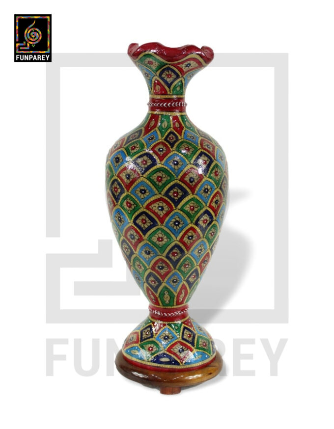Camel Skin Vase Lamp 24" Dappled Motif - Image 3