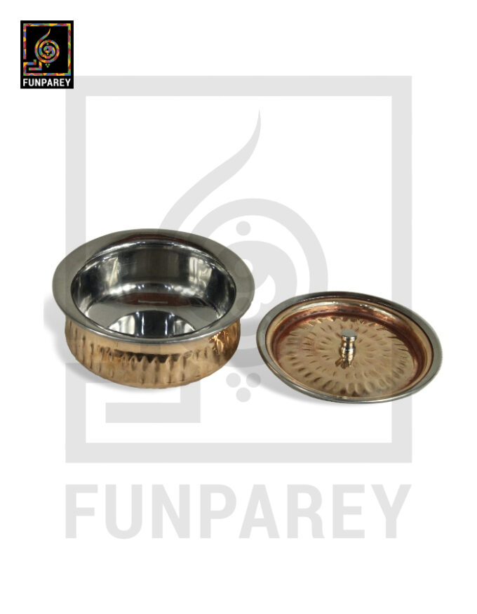 Copper Enclosed Stainless Steel Handi and Food Warmer 5" (Small) - Image 5