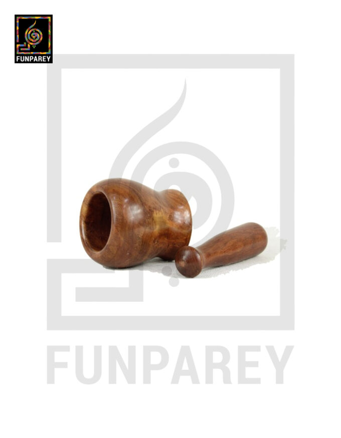 Handmade Wooden Mortar and Pestle 6" - Image 4