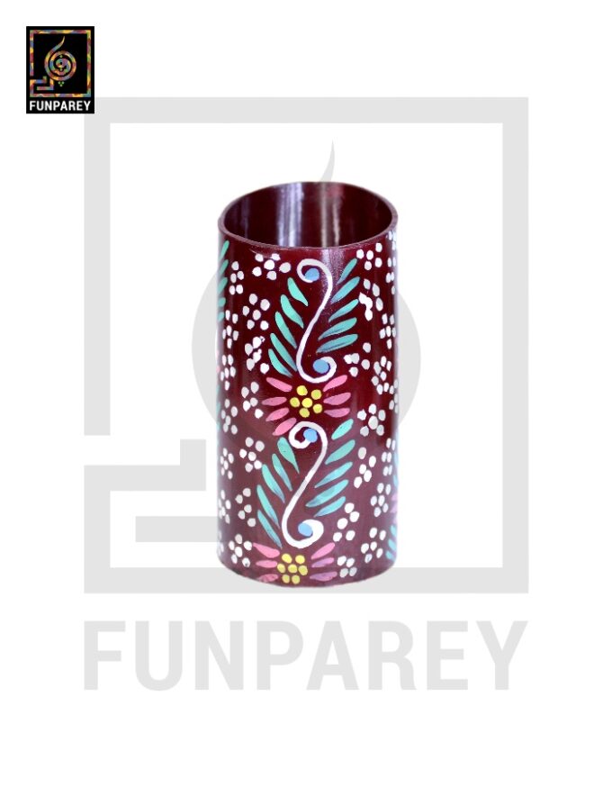 Hand Painted Accessory Jar with Truck Art