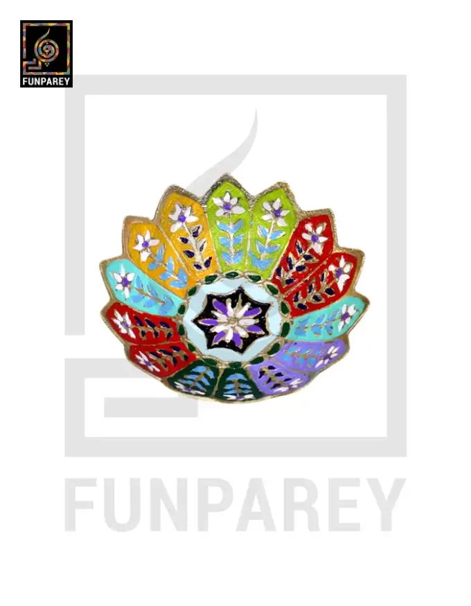 Brass Leaf Design Dry Fruit Bowl 4"