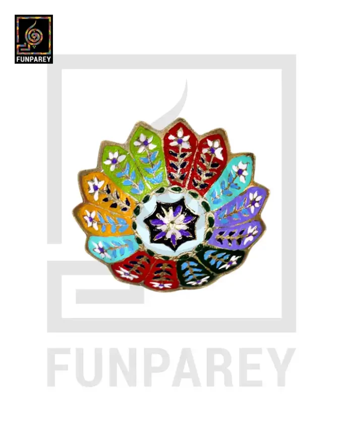 Brass Leaf Design Dry Fruit Bowl 4" - Image 4