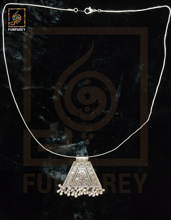 Oxidized Metal Jewelry Pendant "Aztec" - Image 3