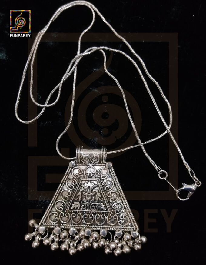 Oxidized Metal Jewelry Pendant "Aztec" - Image 2