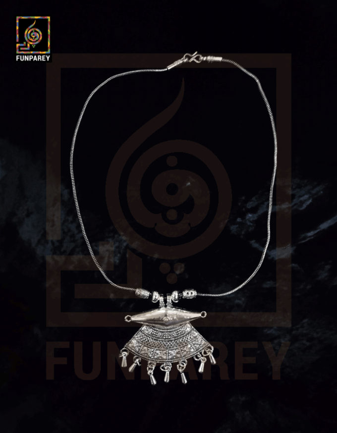 Oxidized Metal Jewelry Pendant "Sputnik" - Image 2