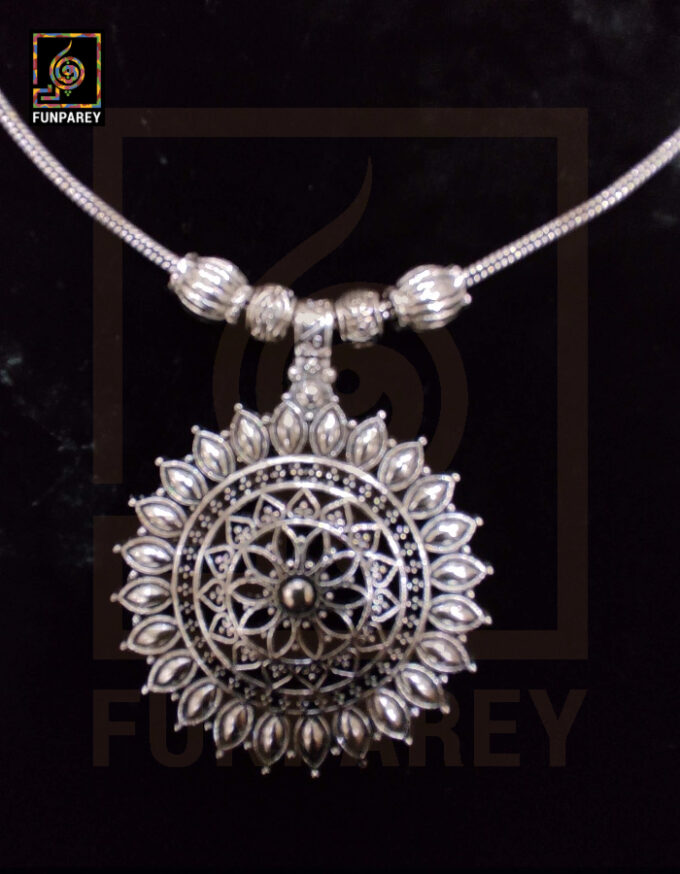 Oxidized Metal Jewelry Pendant "Morning Star"