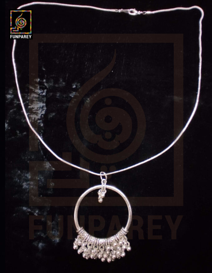 Oxidized Metal Jewelry Pendant "Eclipse" - Image 2
