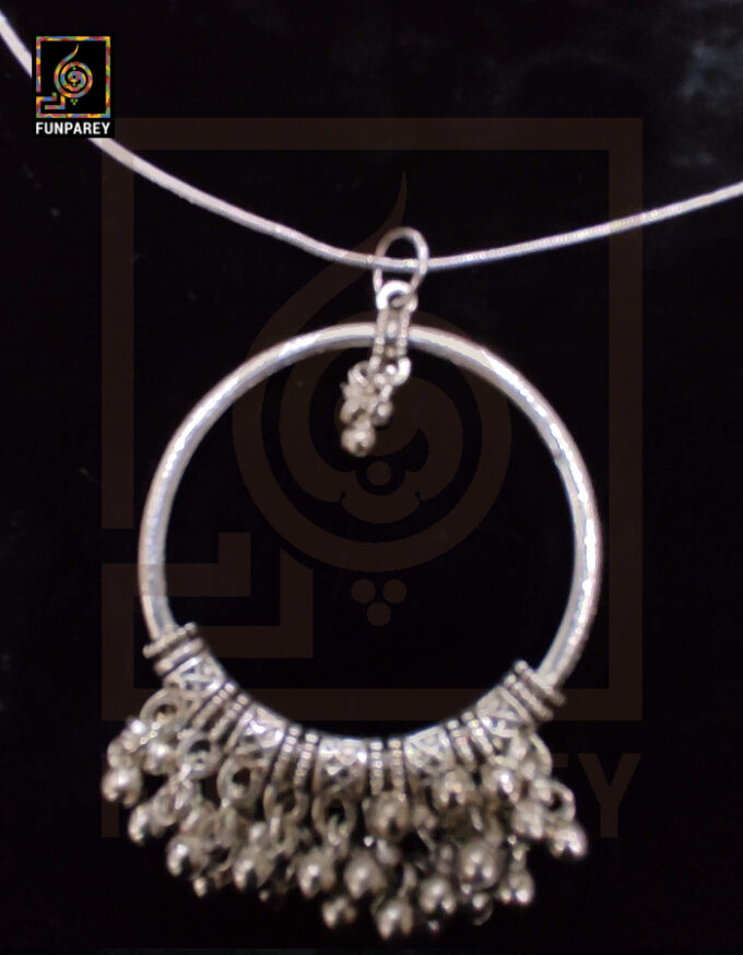 Oxidized Metal Jewelry Pendant "Eclipse"