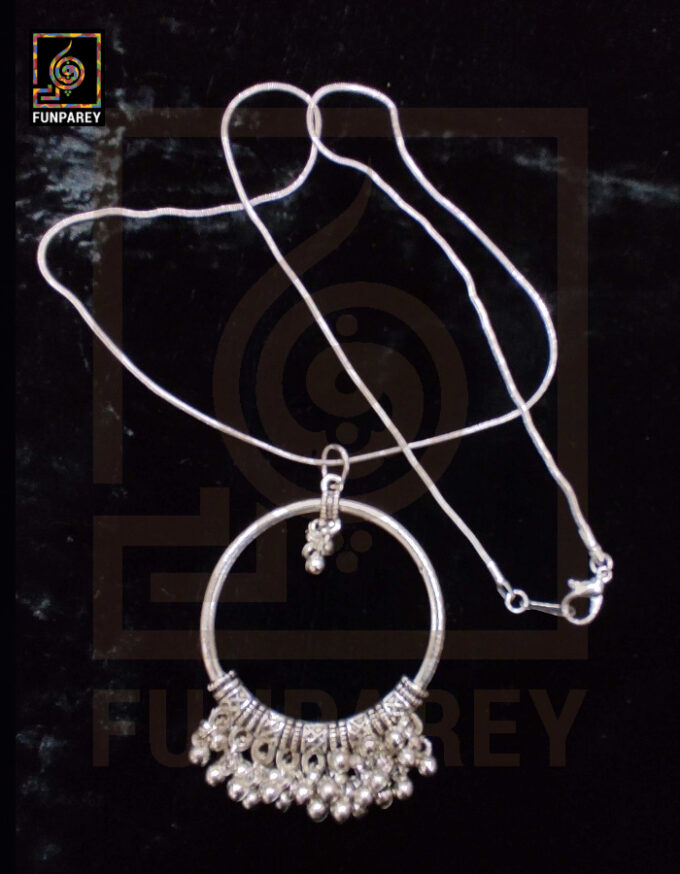 Oxidized Metal Jewelry Pendant "Eclipse" - Image 3