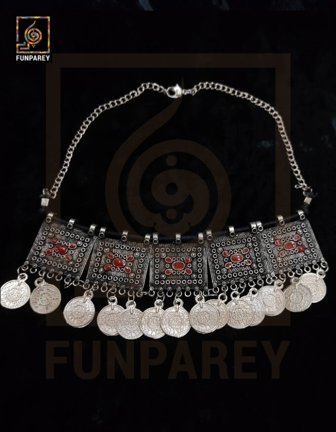 Oxidized Metal Jewelry Choker "Rubeus"