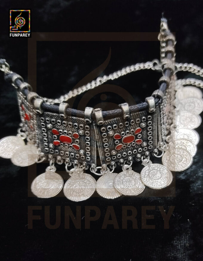 Oxidized Metal Jewelry Choker "Rubeus" - Image 5