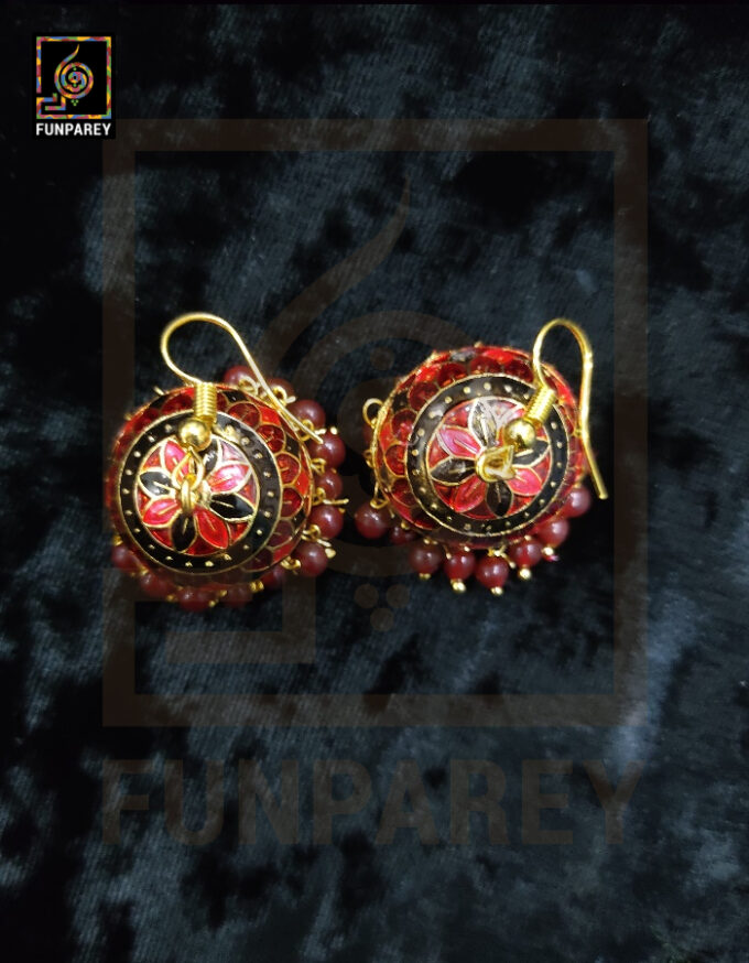 Ethnic Tribal Metallic Earrings "Czarina Carnal" - Image 5