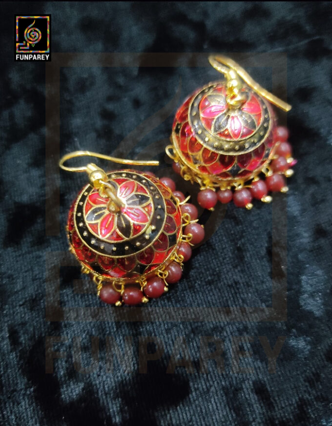 Ethnic Tribal Metallic Earrings "Czarina Carnal" - Image 6