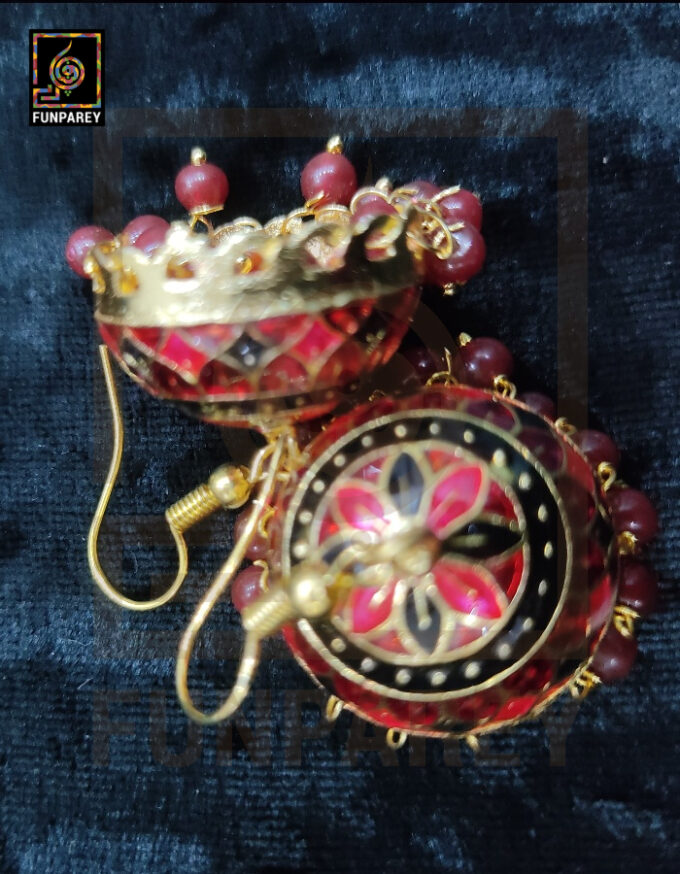 Ethnic Tribal Metallic Earrings "Czarina Carnal" - Image 3