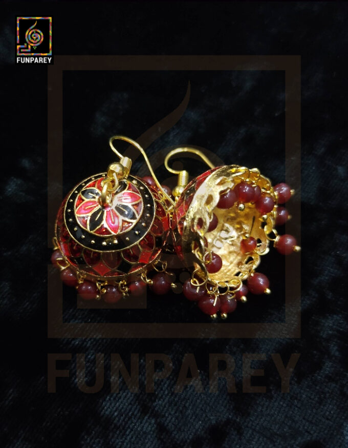 Ethnic Tribal Metallic Earrings "Czarina Carnal" - Image 2