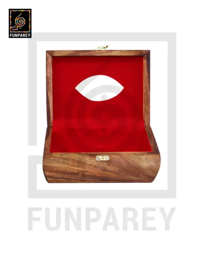 Hand Carved Standard Wooden Tissue Box Small - Rounded Sides - Image 2
